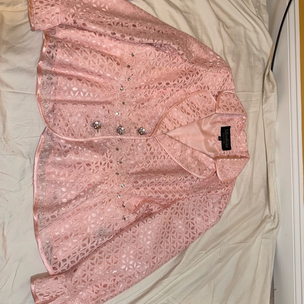 Elegant Pink Lace Jacket